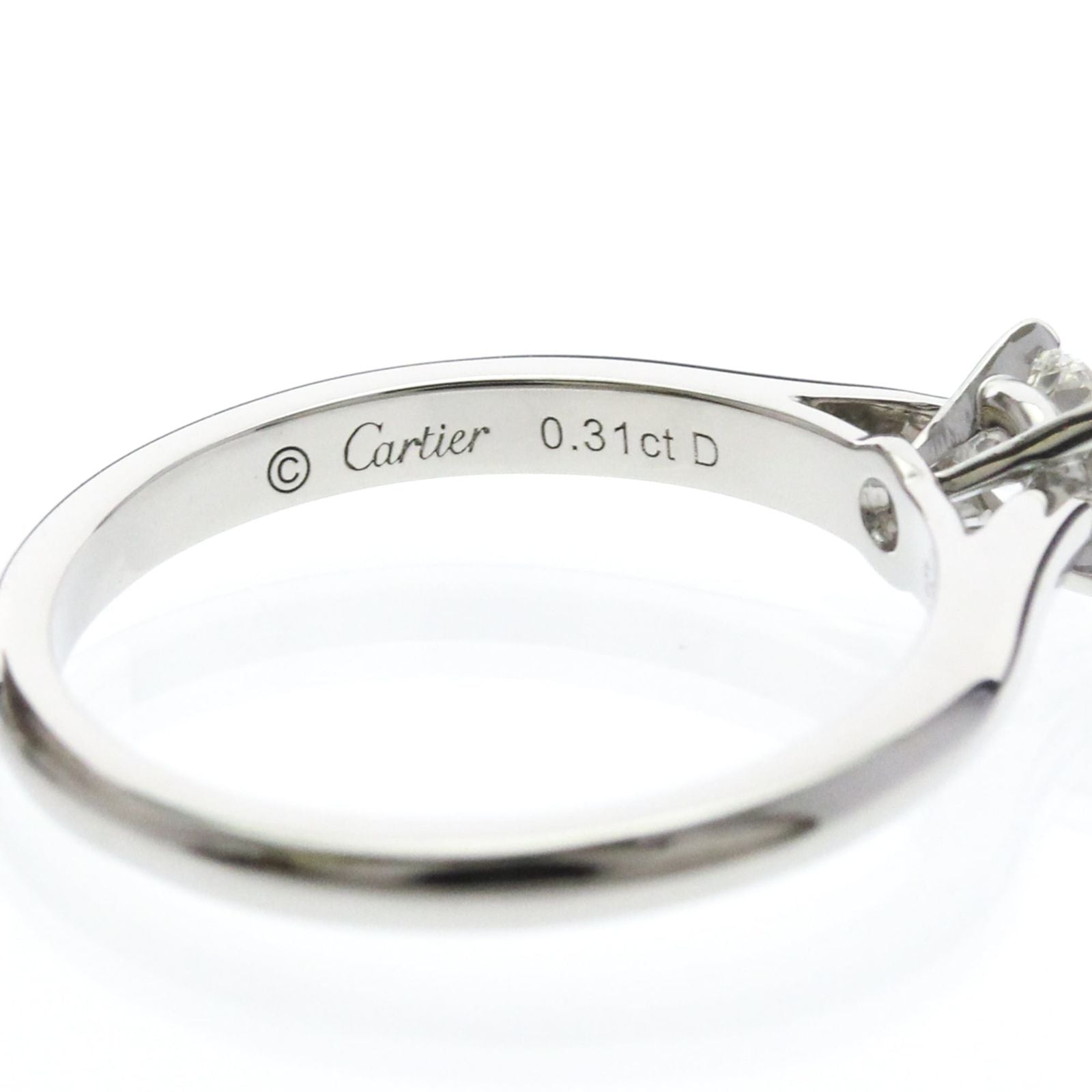Cartier 1895 Solitaire Ring Platinum Diamond 0.31ct