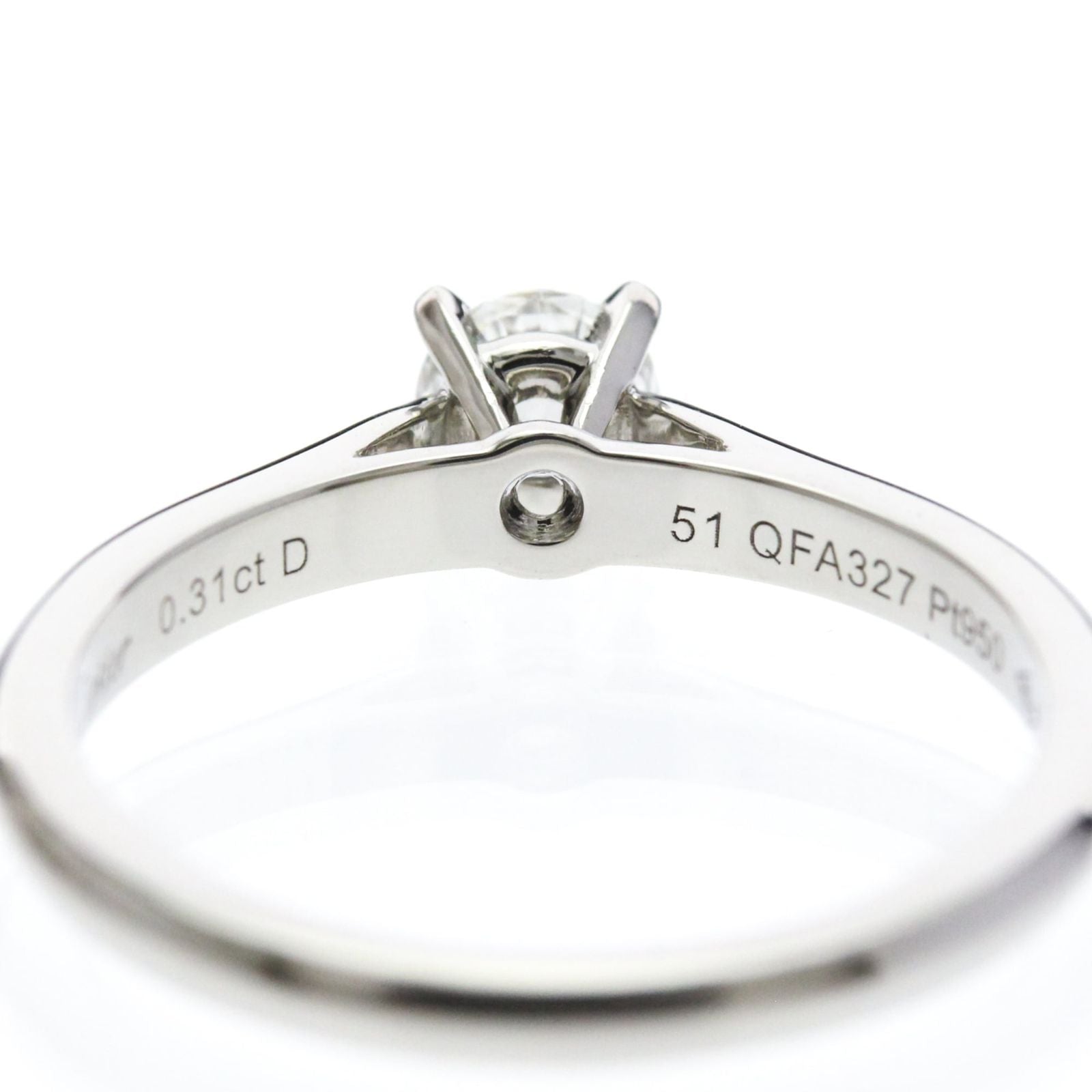 Cartier 1895 Solitaire Ring Platinum Diamond 0.31ct