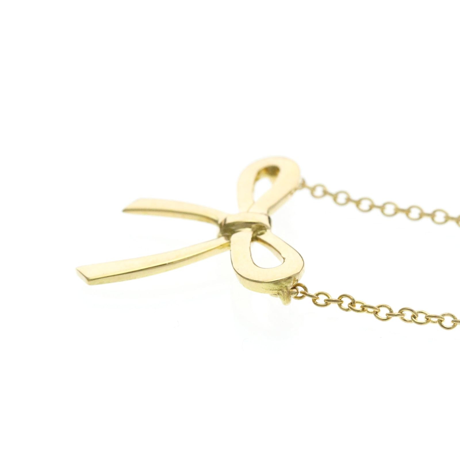 Tiffany & Co. Bow Necklace K18 Yellow Gold