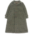 GUCCI GG Stripe Llama Wool Long Chester Coat Green Size 48 Made in Italy