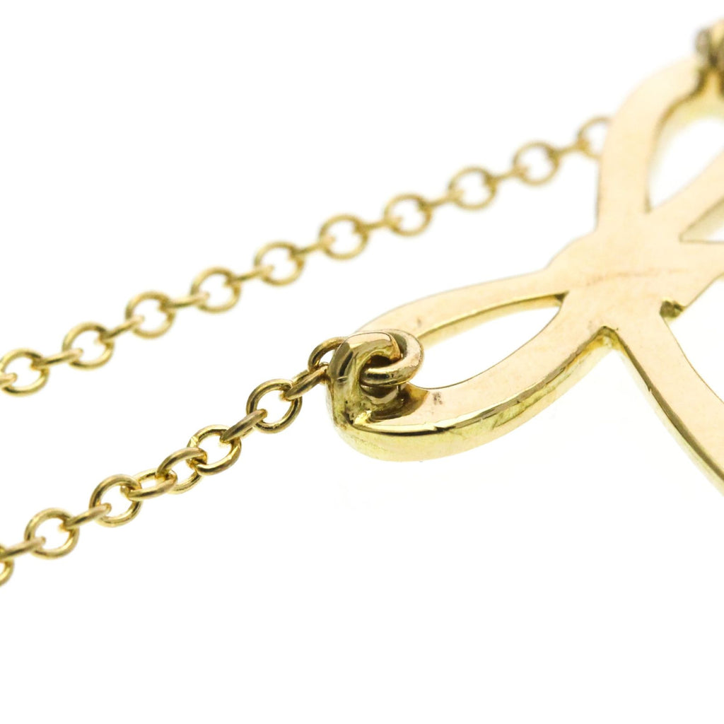 Tiffany & Co. Bow Necklace K18 Yellow Gold