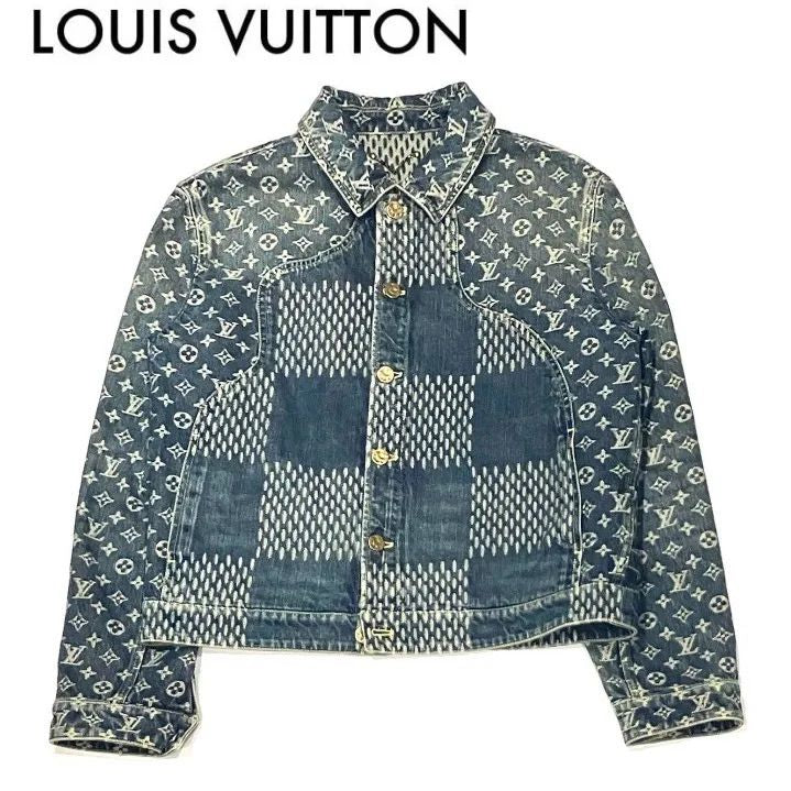 Louis Vuitton Giant Damier Monogram x NIGO Denim Jacket Size 48