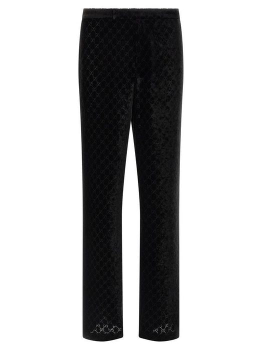 Gucci 26SS Runway GG Stretch Velvet Devoré Shirt & Pants Setup