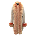 CHANEL 01A Rare Fox Fur Tweed Coat Size 40