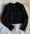 CHANEL Gold Lamé Tweed Jacket Size 38