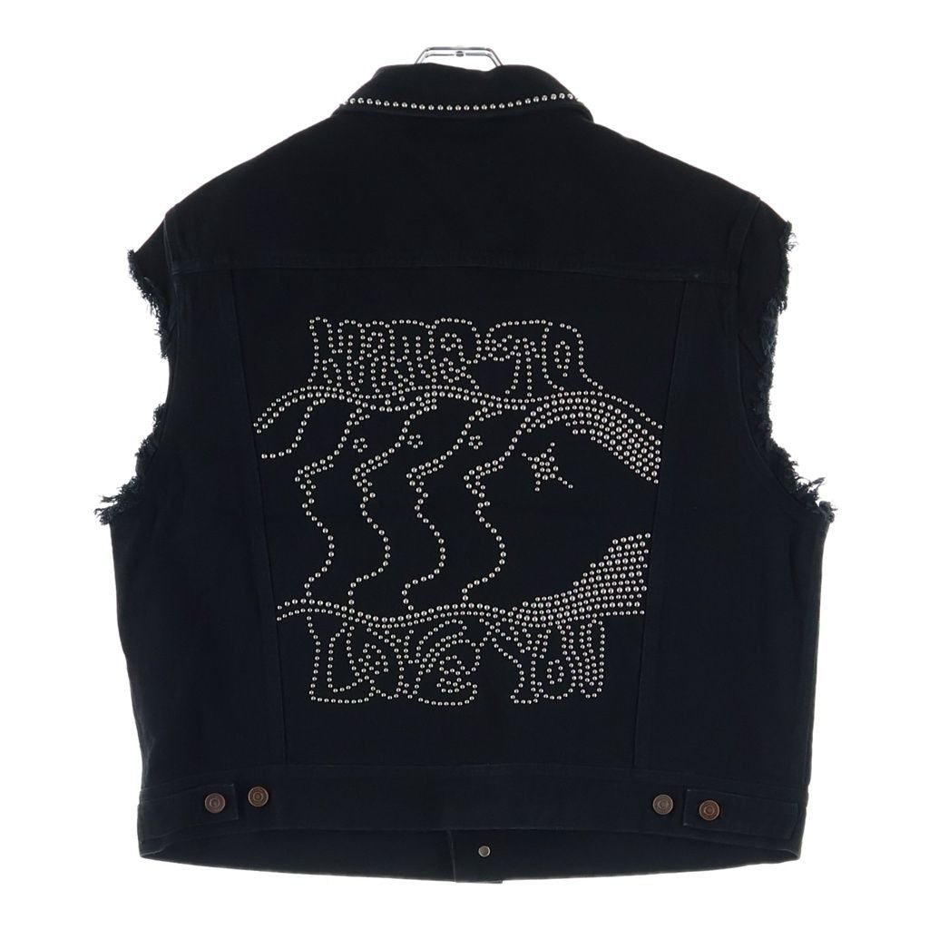 Celine 22SS Studded Cut-Off Denim Vest