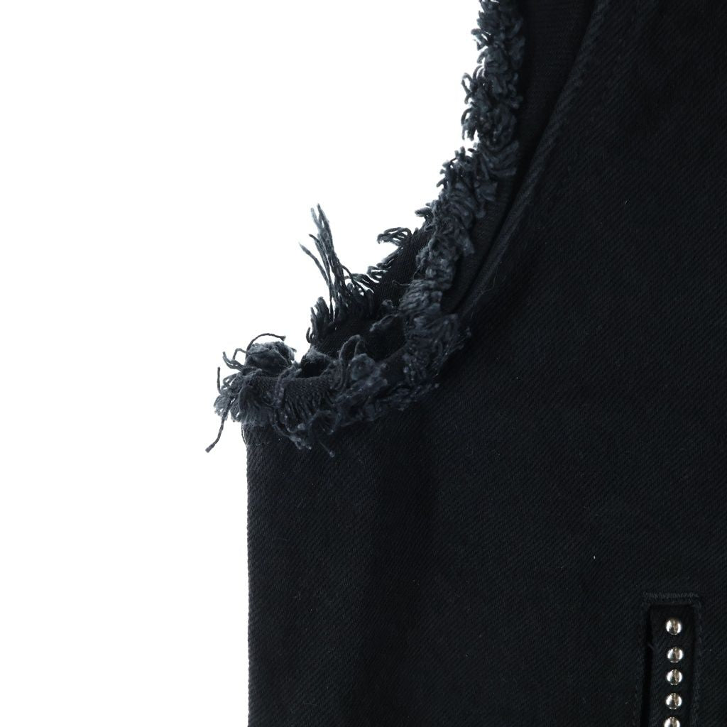 Celine 22SS Studded Cut-Off Denim Vest