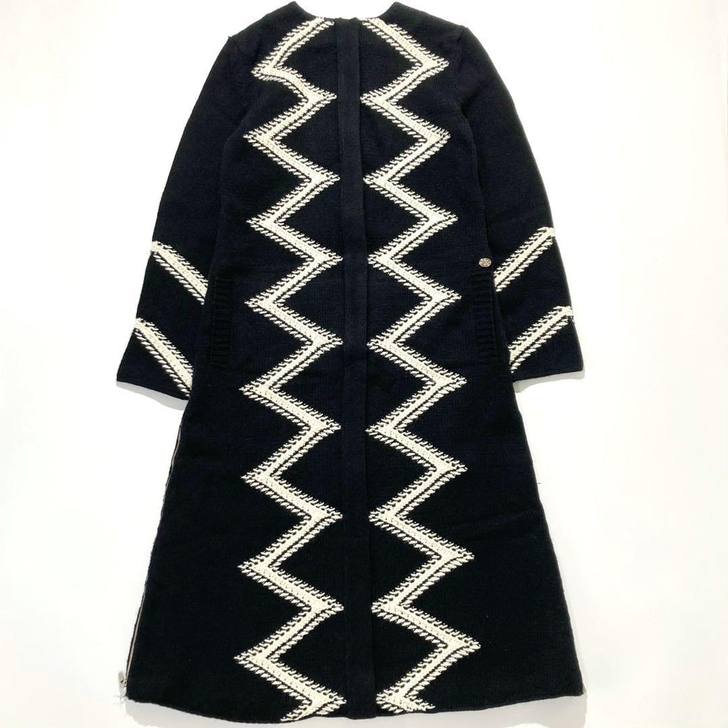 CHANEL CC Logo Cashmere Knit Long Coat Size 34 (XS)
