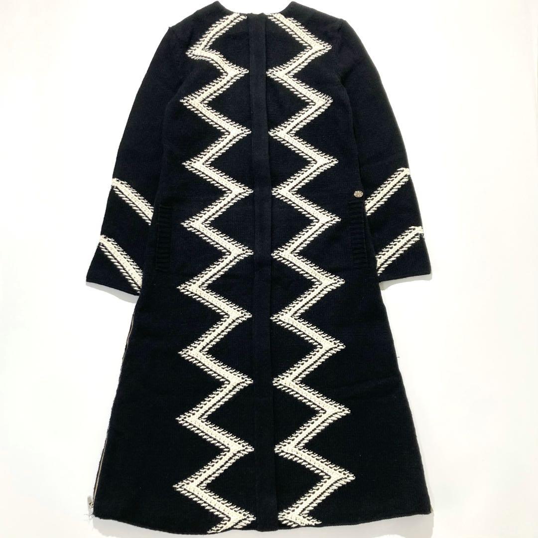 CHANEL CC Logo Cashmere Knit Long Coat Size 34 (XS)