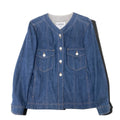 Chanel 1999 No-Collar Denim Jacket