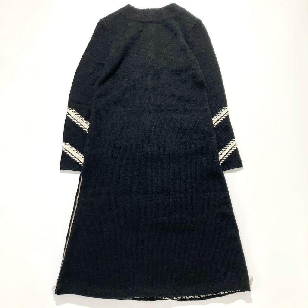 CHANEL CC Logo Cashmere Knit Long Coat Size 34 (XS)