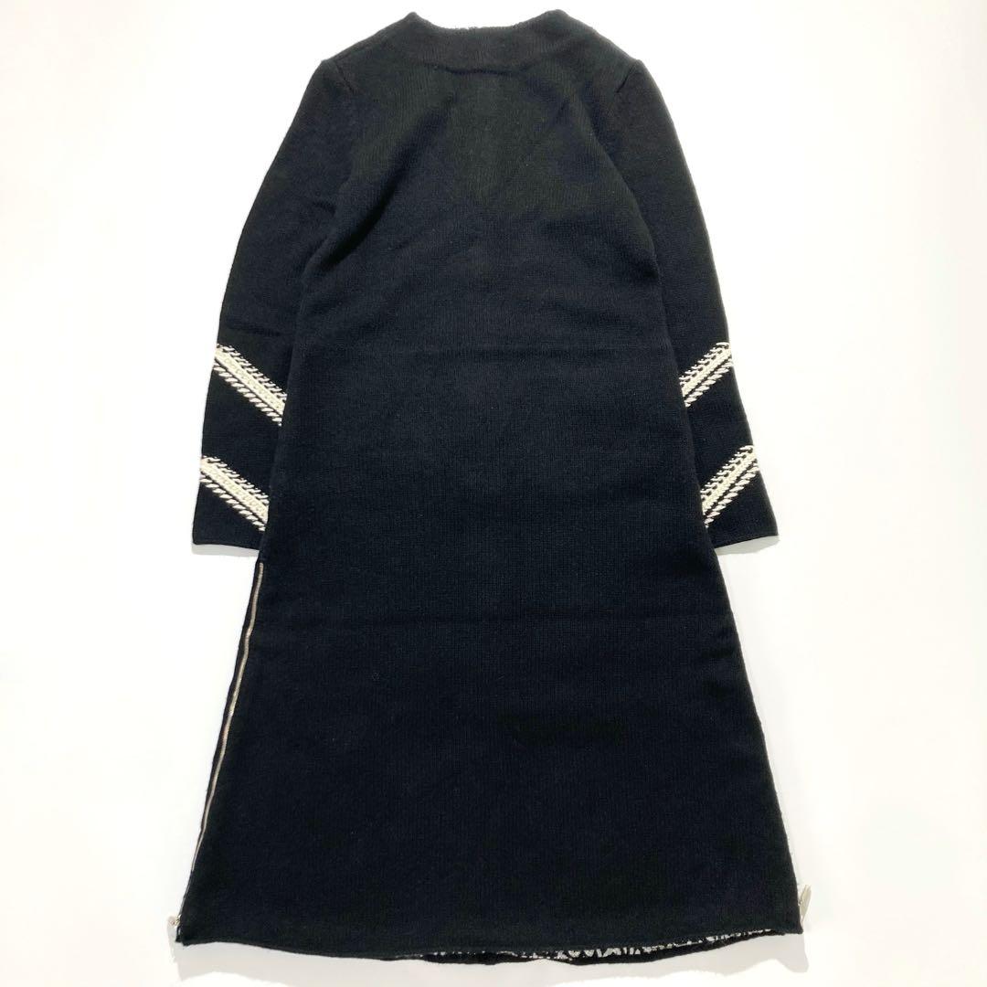 CHANEL CC Logo Cashmere Knit Long Coat Size 34 (XS)