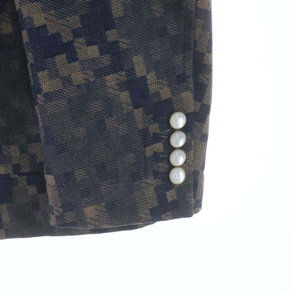 Louis Vuitton 24AW Double-Breasted Cotton Chambray Floral Embroidery Jacket