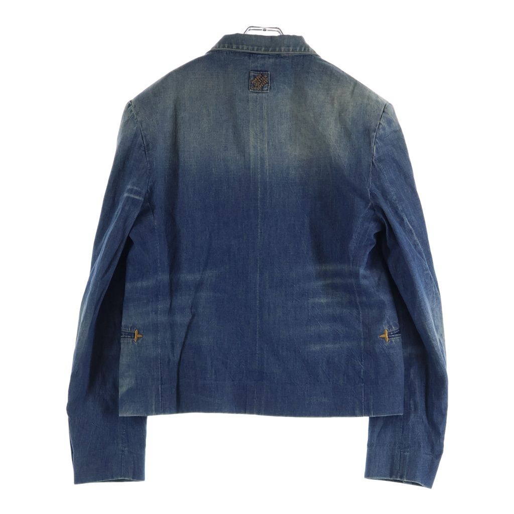 Louis Vuitton 24AW Double-Breasted Cotton Chambray Floral Embroidery Jacket