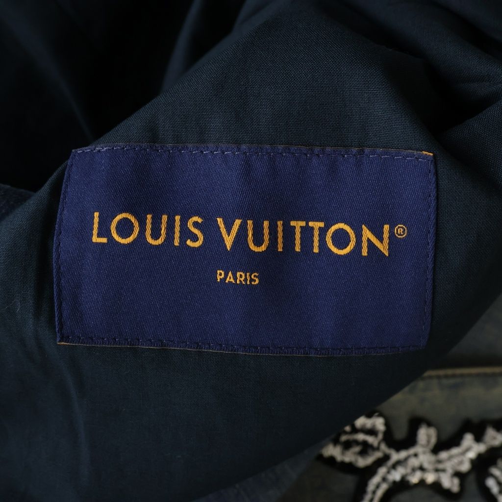 Louis Vuitton 24AW Double-Breasted Cotton Chambray Floral Embroidery Jacket