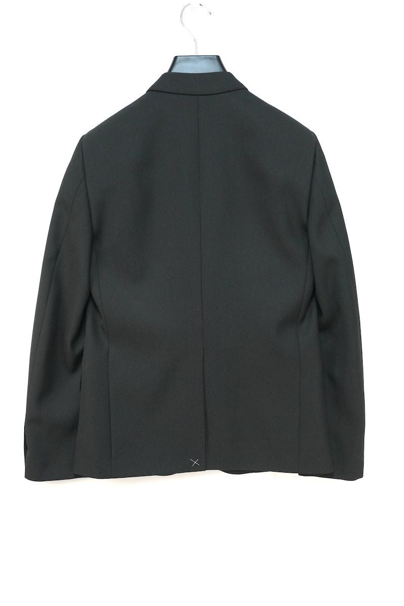 CELINE PARIS Wool Tailored Single-Breasted 3-Button Jacket Black Size 44