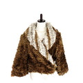 CHANEL Coco Button Fur x Tweed Blouson Coat Size 34