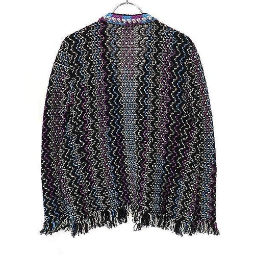 Chanel 21P CC Button Tweed Fringe Cardigan
