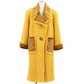 Chanel Vintage Tweed Coat with Rabbit Lining
