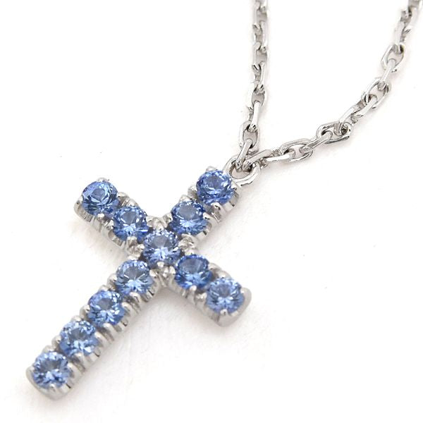 Cartier Symbols Cross Sapphire Necklace White Gold