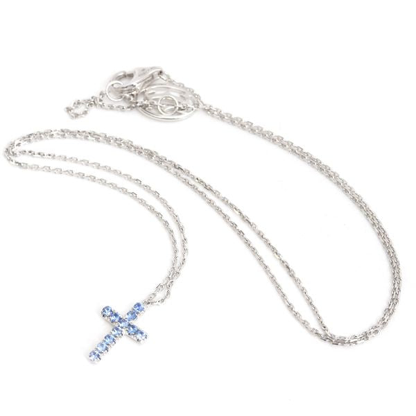 Cartier Symbols Cross Sapphire Necklace White Gold