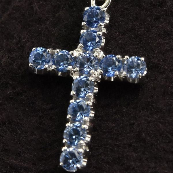 Cartier Symbols Cross Sapphire Necklace White Gold