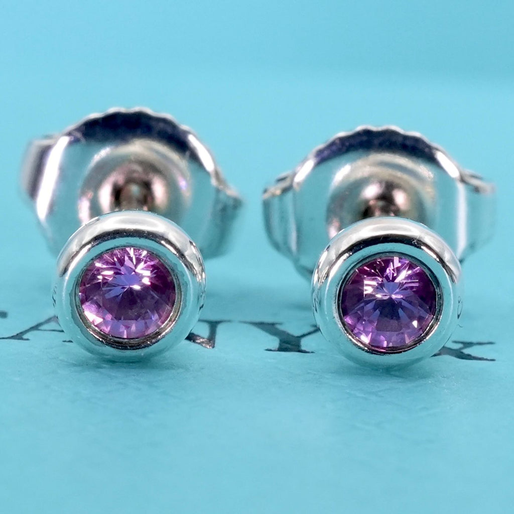Tiffany & Co. By the Yard Pink Sapphire Stud Earrings