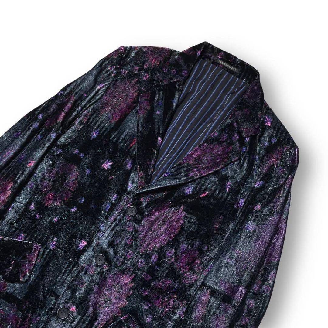 Yohji Yamamoto 23AW Look15 Velvet Jacket Purple Size 3