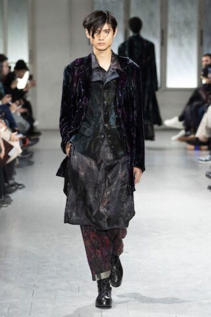 Yohji Yamamoto 23AW Look15 Velvet Jacket Purple Size 3