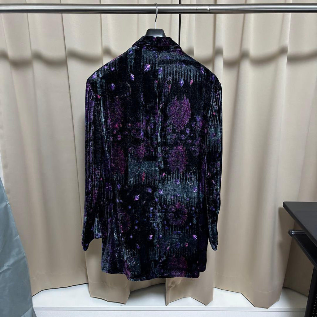 Yohji Yamamoto 23AW Look15 Velvet Jacket Purple Size 3
