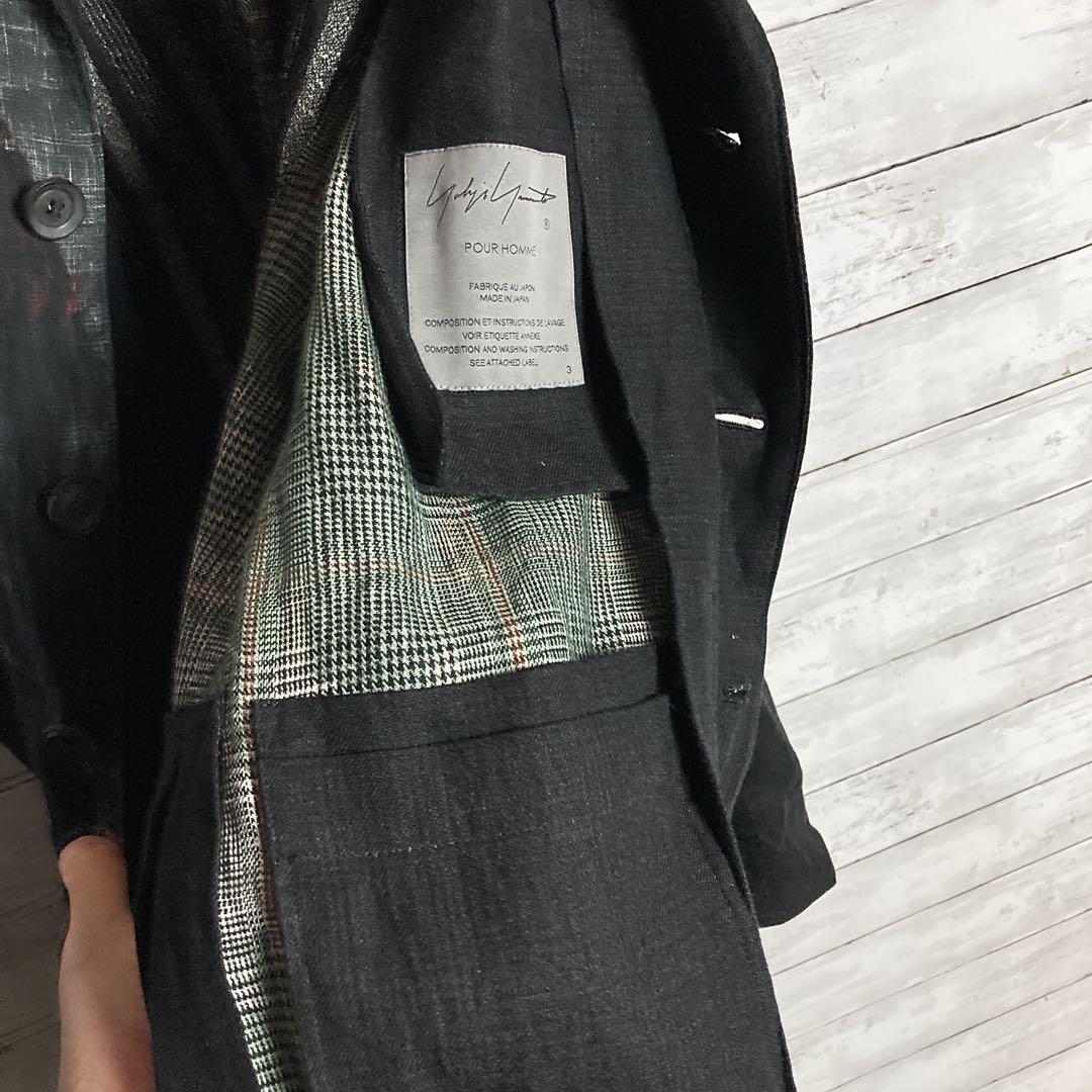 Yohji Yamamoto Pour Homme 21SSロングジャケット サイズ3