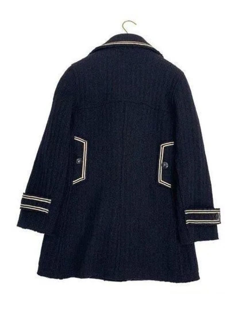 CHANEL 07A Coco Mark Button Sports Line Peacoat Blouson Size 38