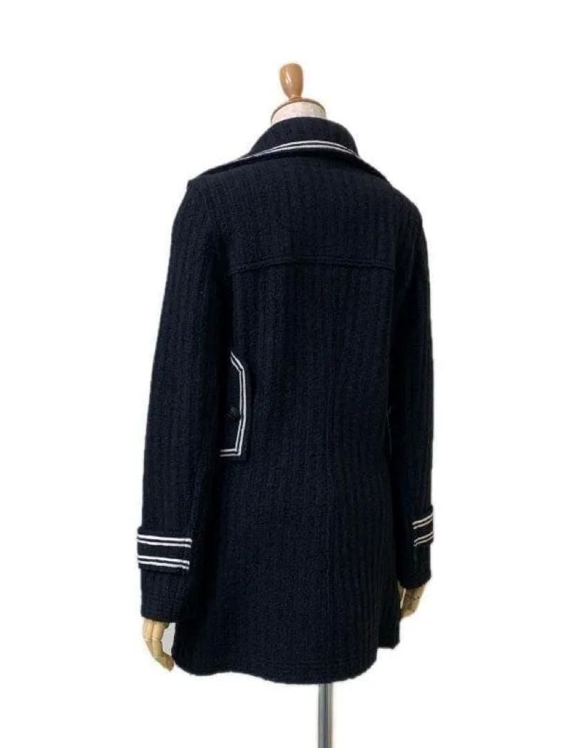 CHANEL 07A Coco Mark Button Sports Line Peacoat Blouson Size 38