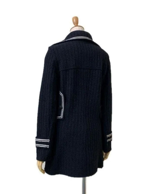 CHANEL 07A Coco Mark Button Sports Line Peacoat Blouson Size 38