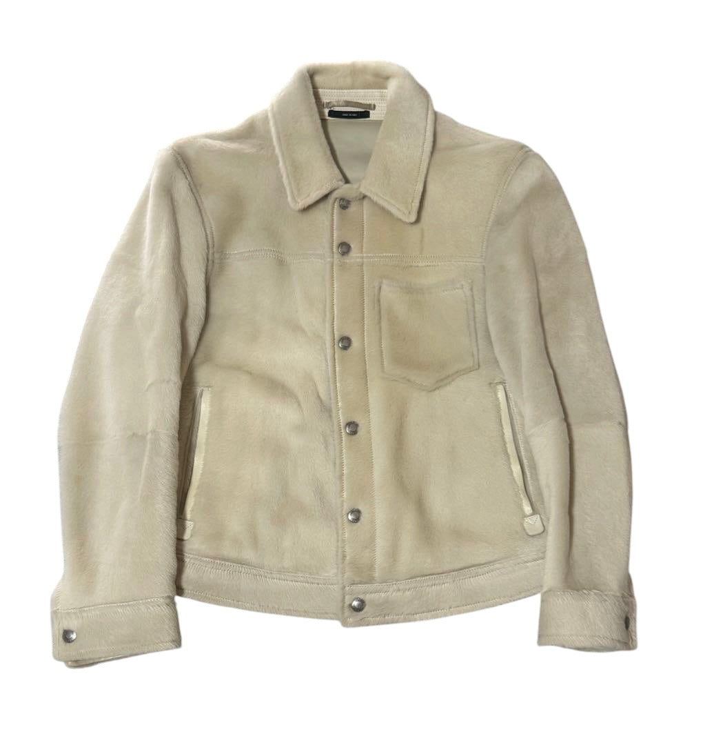 Tom Ford Haircalf Lamb Leather Mouton Jacket Size 50