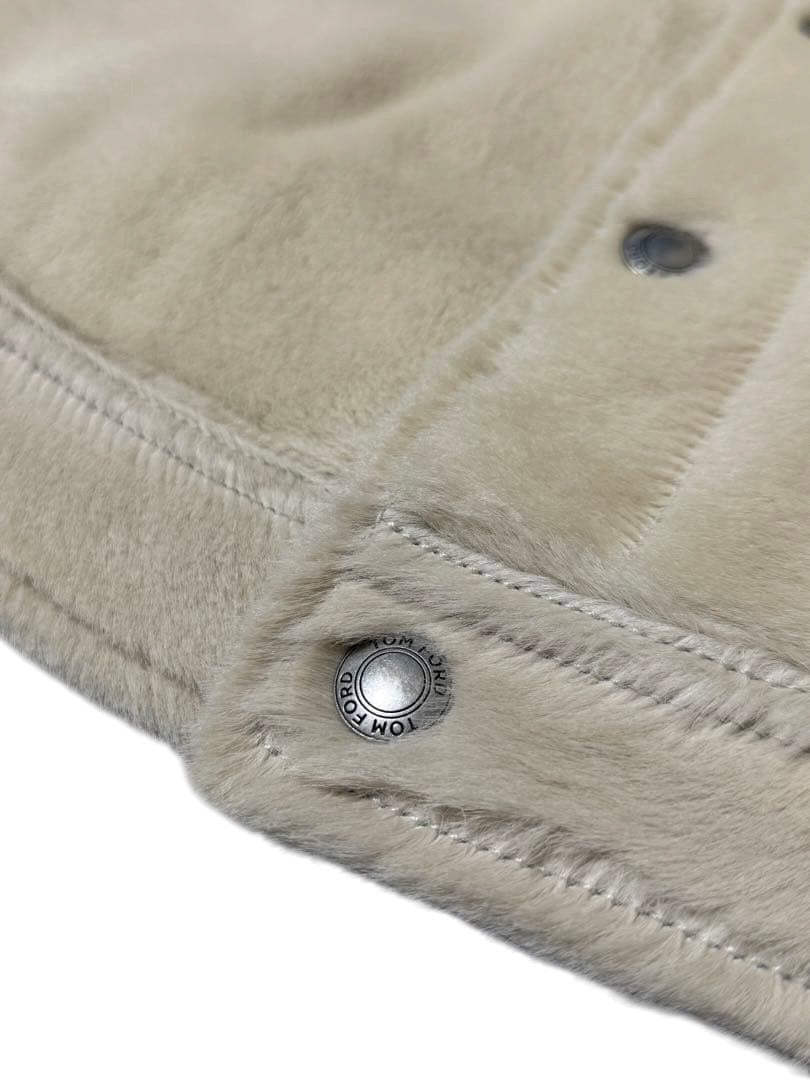 Tom Ford Haircalf Lamb Leather Mouton Jacket Size 50