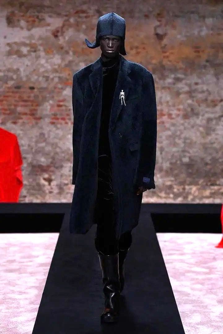 RAF SIMONS 22-23AW Last Collection Shaggy Alpaca Wool Chester Coat