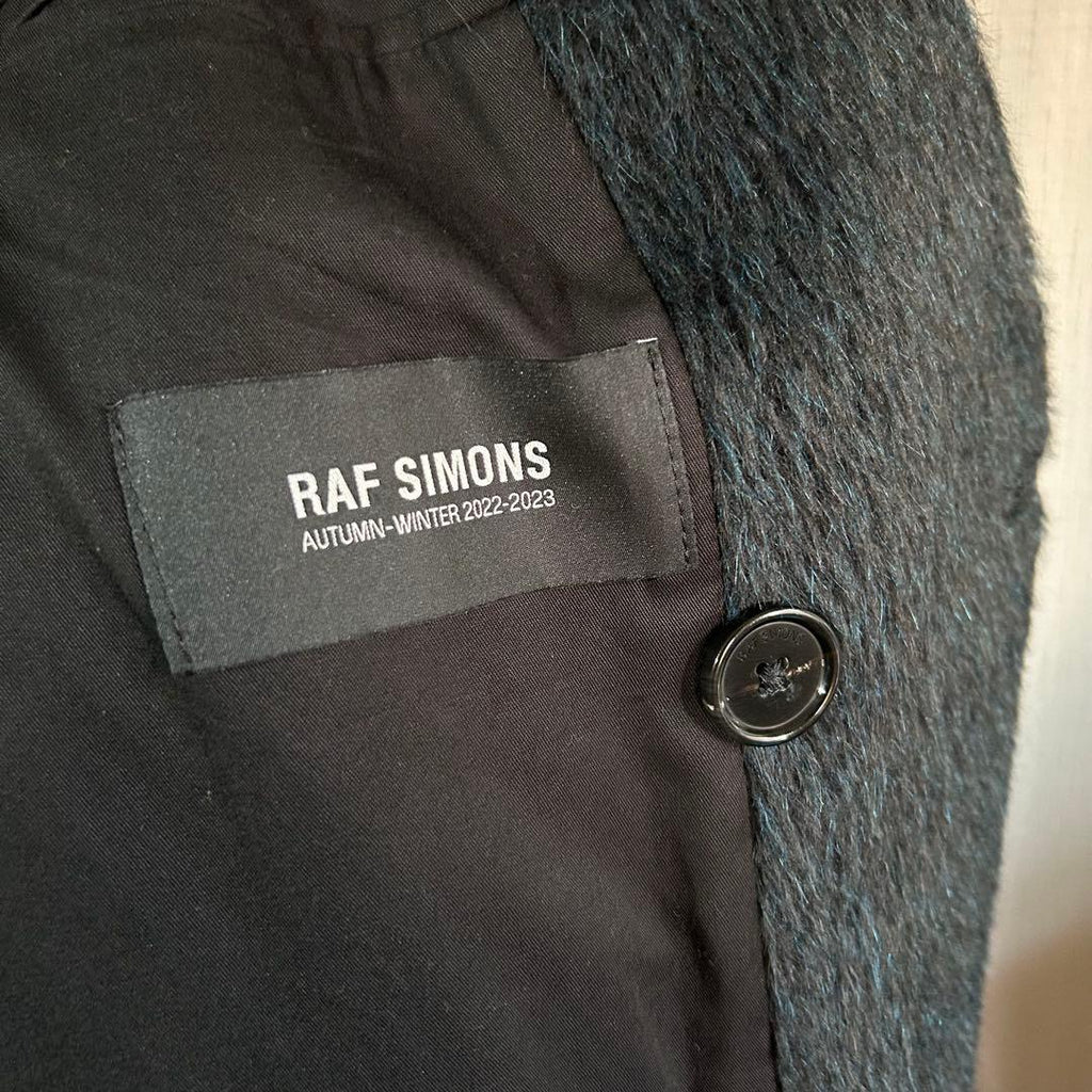 RAF SIMONS 22-23AW Last Collection Shaggy Alpaca Wool Chester Coat