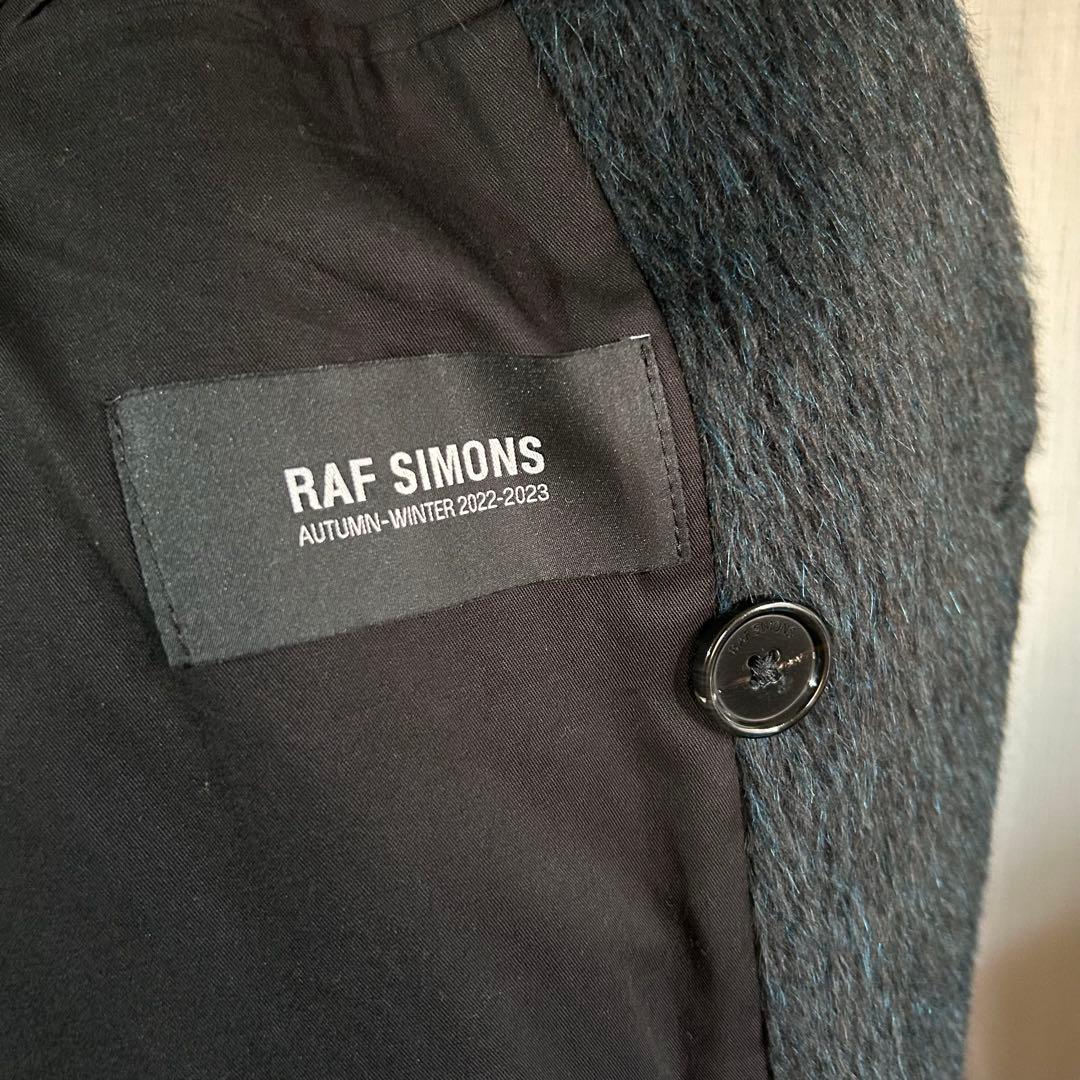 RAF SIMONS 22-23AW Last Collection Shaggy Alpaca Wool Chester Coat