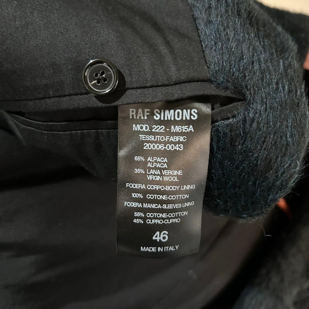RAF SIMONS 22-23AW Last Collection Shaggy Alpaca Wool Chester Coat