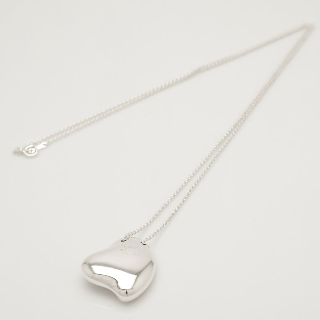 Tiffany & Co. Elsa Peretti Large Full Heart Necklace Silver 925
