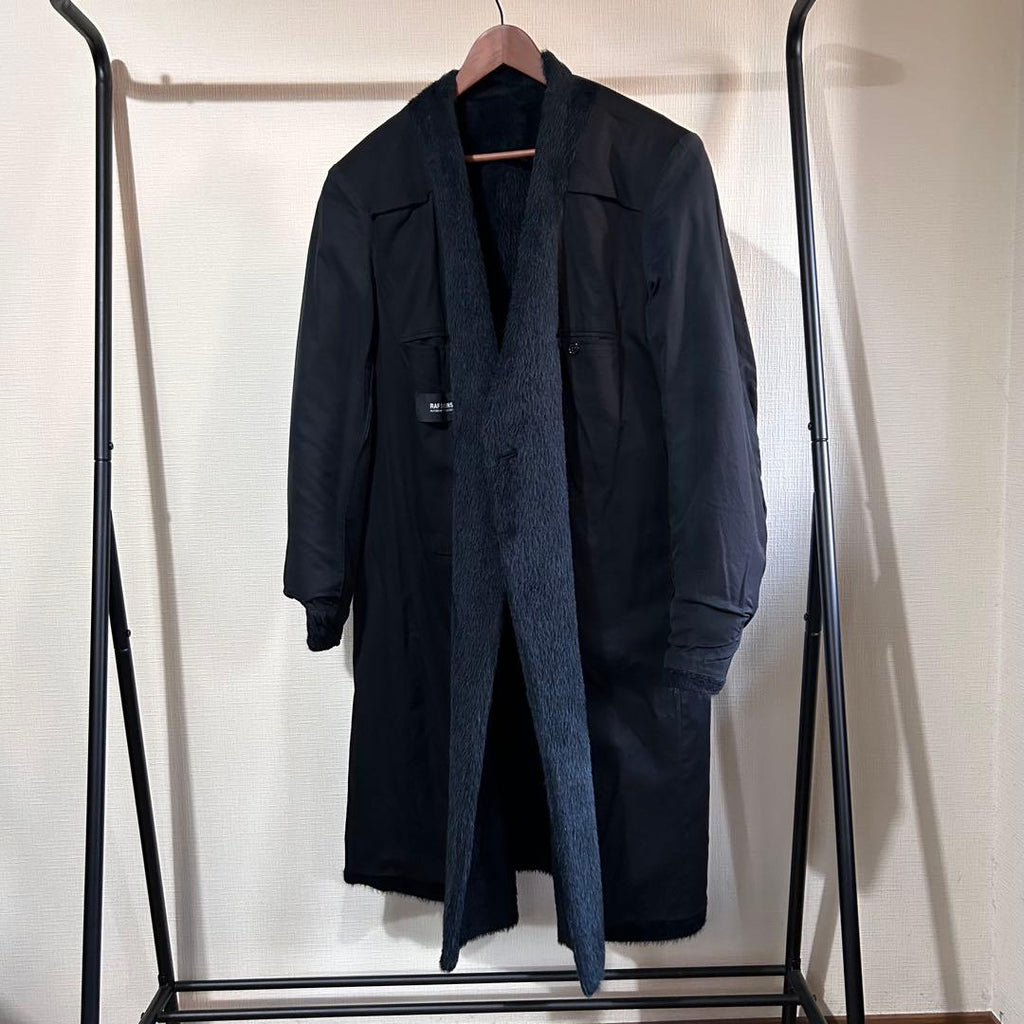 RAF SIMONS 22-23AW Last Collection Shaggy Alpaca Wool Chester Coat