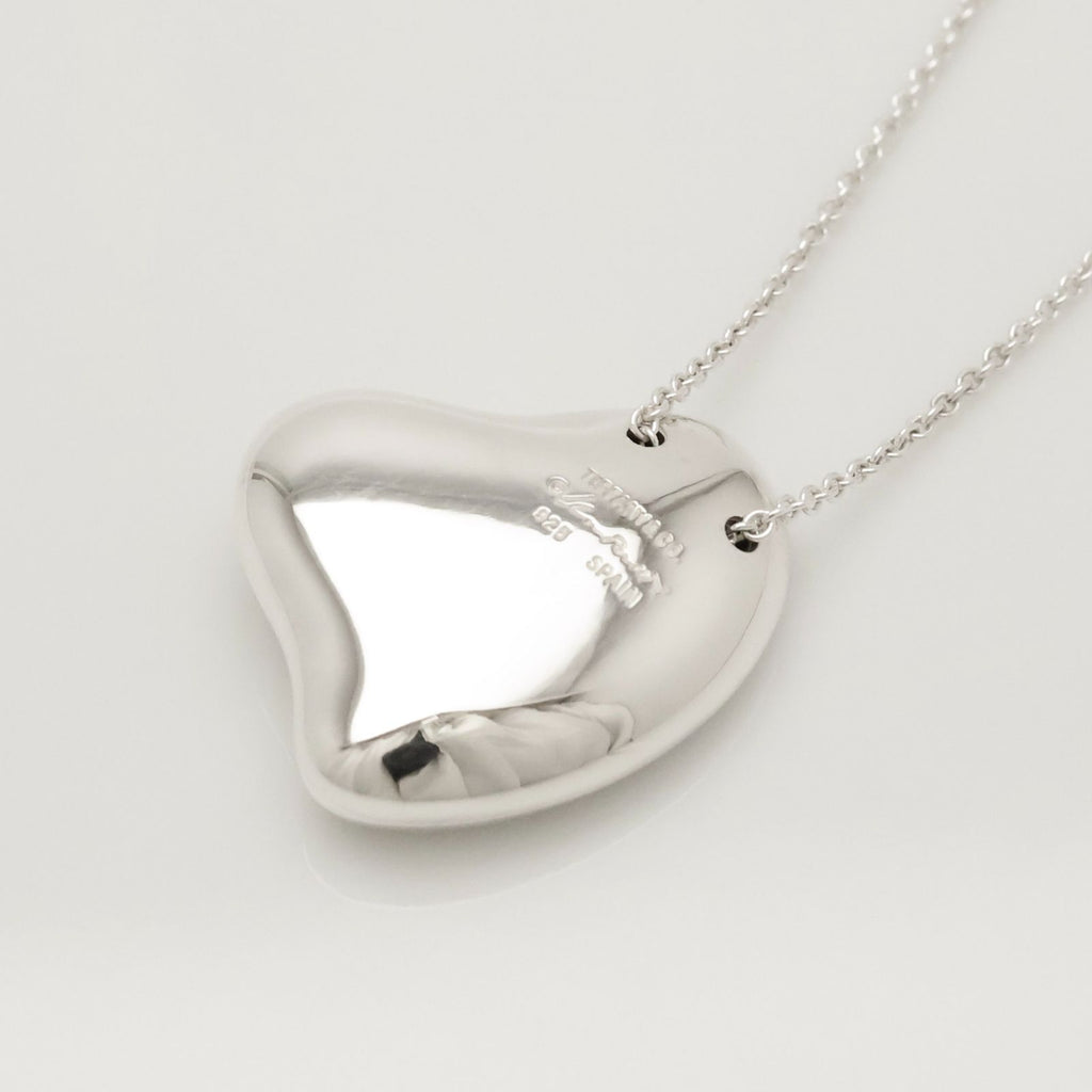 Tiffany & Co. Elsa Peretti Large Full Heart Necklace Silver 925