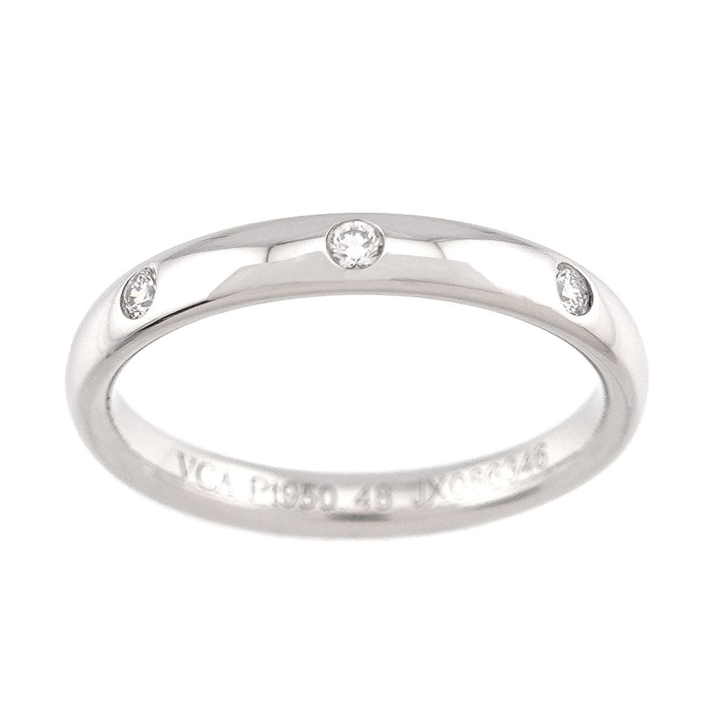 Van Cleef & Arpels Tendrement Etoile Diamond Ring Platinum Size 48