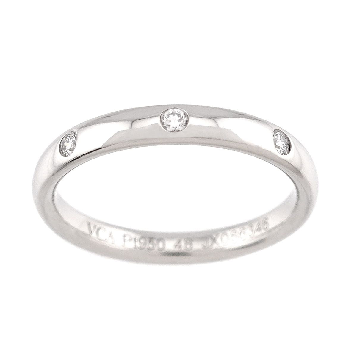 Van Cleef & Arpels Tendrement Etoile Diamond Ring Platinum Size 48