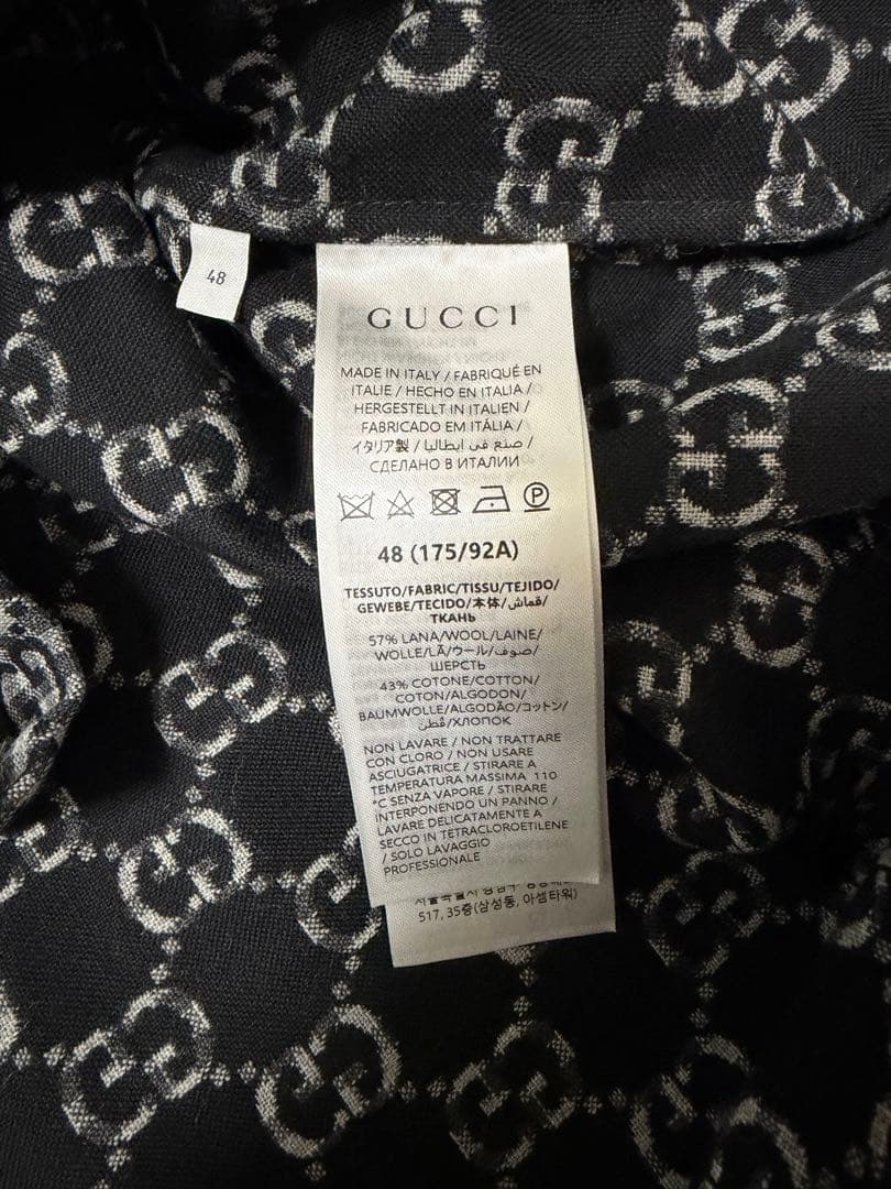 Gucci 26SS GG Gingham Check Shirt 824030 Size 48