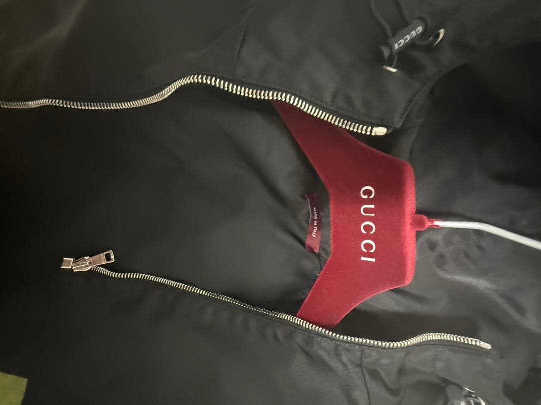 Gucci Nylon Jacket Black/Orange Size 46