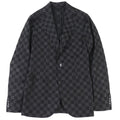 LOUIS VUITTON 23SS ダミエ ナポリターナ シングルテーラードジャケット グレー ブラック サイズ44