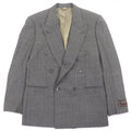 GUCCI 568762 Wool Check Double Breasted Tailored Jacket Brown Size 48