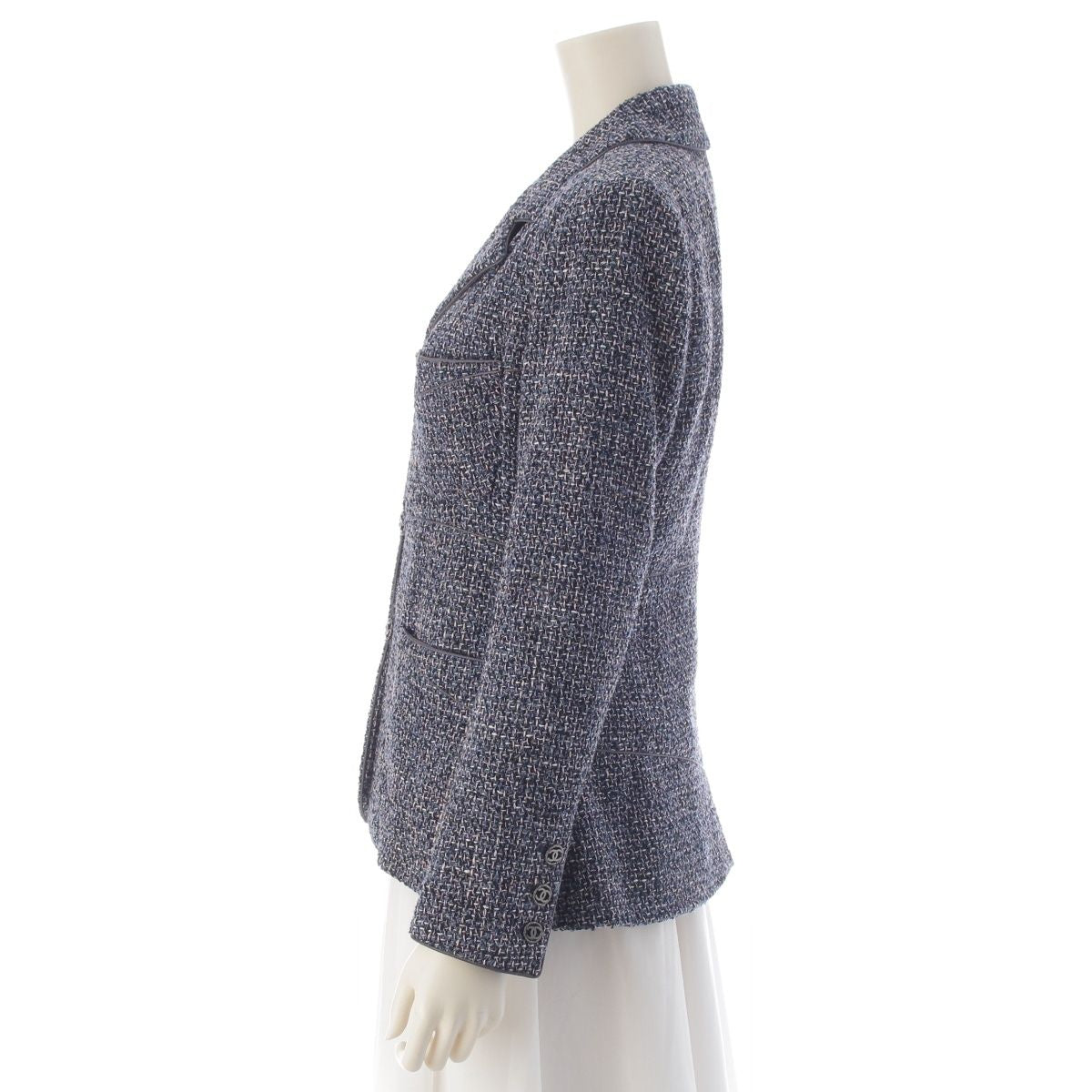 Chanel 03A Coco Mark Tweed Jacket P21534 Size 38